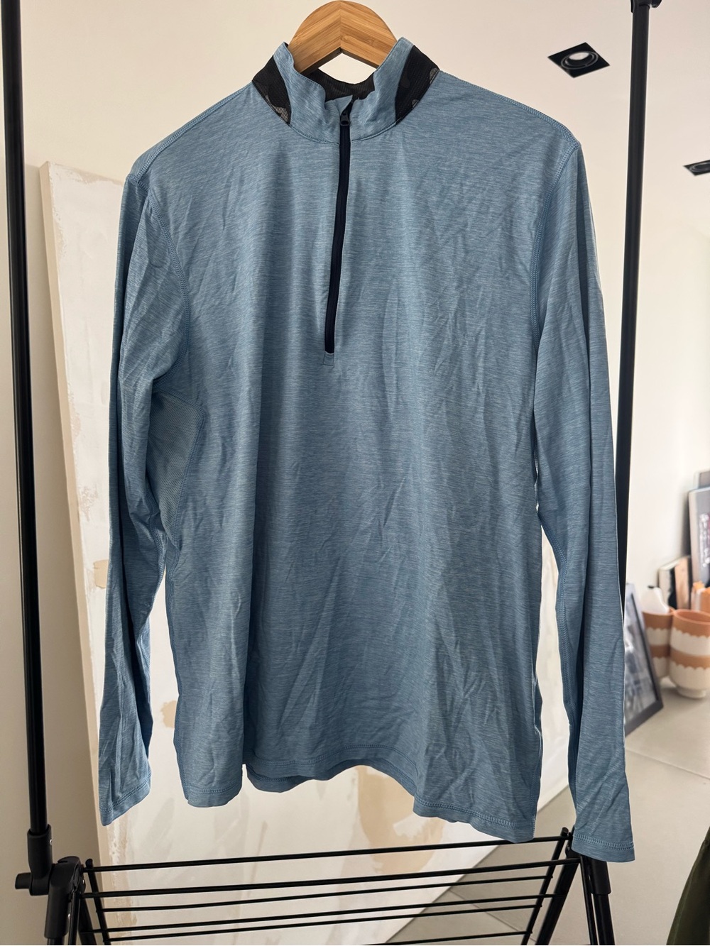 Grayson Men's Long-Sleeve Quarter-Zip Shirt - Blue
